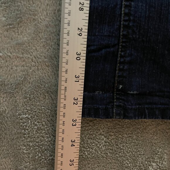 LEI Juniors Y2K Ashley Trouble Dark Wash Stretch Mid Rise Bootcut Denim Jean 11 - Picture 8 of 13